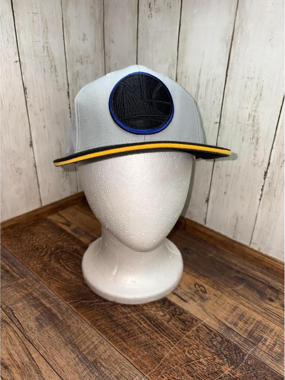 Mitchell & Ness Golden State Warriors Adjustable Snapback Cap Gray Black NBA